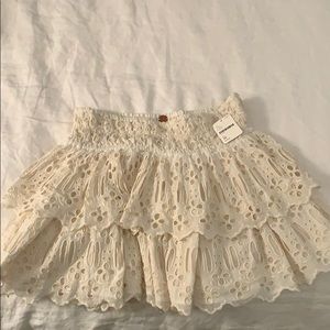 Free People Cream Skirt